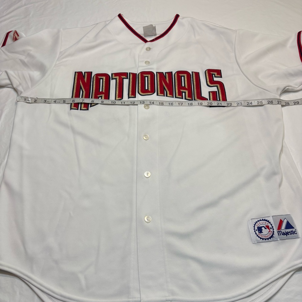 Majestic Washington Nationals White Jersey Men’s 2X - Picture 6 of 10